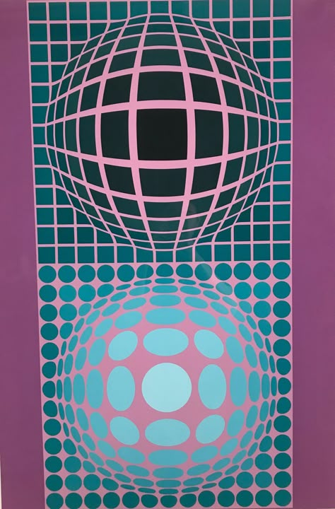 Victor Vasarely, Museum #5, 1987 Victor Vasarely, Salon Art, Painting Art Lesson, Op Art, French Artists, Art Movement, Optical Illusions, Abstract Prints, Art Lessons