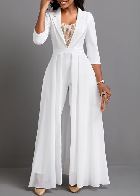 Evening Jumpsuits Classy, Plus Size Jumpsuit Wedding, Jumpsuit Elegant Wedding, Boho Style Jumpsuit, White Jumpsuit Wedding, Wedding Dress Jumpsuit, Visionary Fashion, Evening Jumpsuit, Net Dress