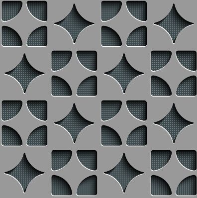 Metal perforated seamless vector pattern 04 Metal Jaali Design, Stone Jali Design Modern, Modern Cnc Pattern, Perforated Metal Panel Design, Metal Pattern Texture, Jaali Design Pattern Modern, Metal Cnc Design, Metal Jali Design, Jali Pattern Design