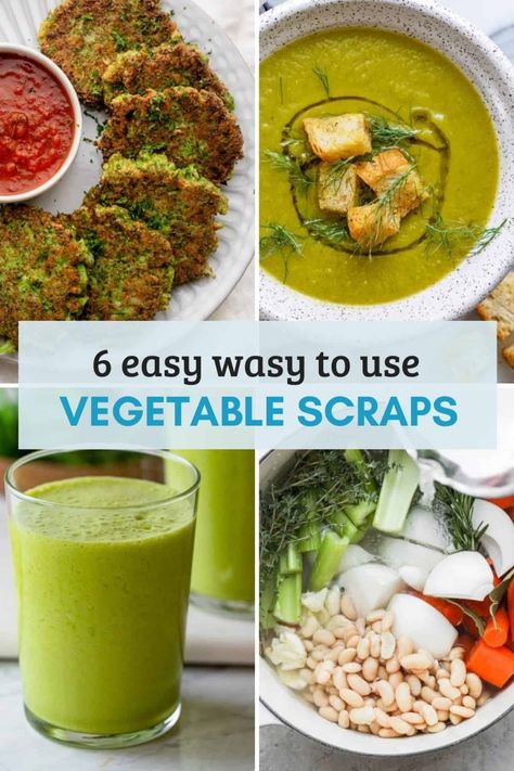 6 Easy Ways to Use Veggie Scraps Food Scraps Recipes, Scrappy Cooking, Grocery Hacks, Veggie Fritters, Celery Recipes, Vegetable Scraps, Cooking Green Beans, Food Scraps, Reducing Waste