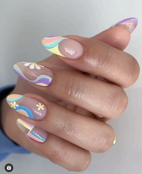 Hippie Nails, Summery Nails, Cute Gel Nails, Nagel Inspo, Short Acrylic Nails Designs, Cat Kuku, Dream Nails, Classy Nails, Fire Nails