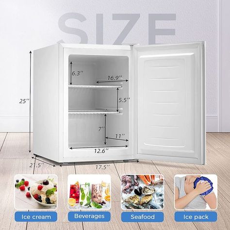 Small Freezer, Mini Freezer, Removable Shelves, Upright Freezer, Minimal Space, Kitchen Food Storage, Extra Rooms, Single Doors, Kitchen Office