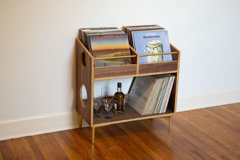 The Double Sidekick in walnut. Back at it this Monday 🎵 #recordconsole #records #vinyl #mcm #midcenturymodern #furniture #walnut #whiteoak #recordcabinet #bohemian #vinylrecordstorage #recordstorage #music #lp #fyp #recordcollection #vinylcollection #homedecor #design #midcentury Vinyl Record Room, Record Console, Record Storage Cabinet, Record Room, Record Cabinet, Records Vinyl, Vinyl Record Storage, Vinyl Storage, Record Storage