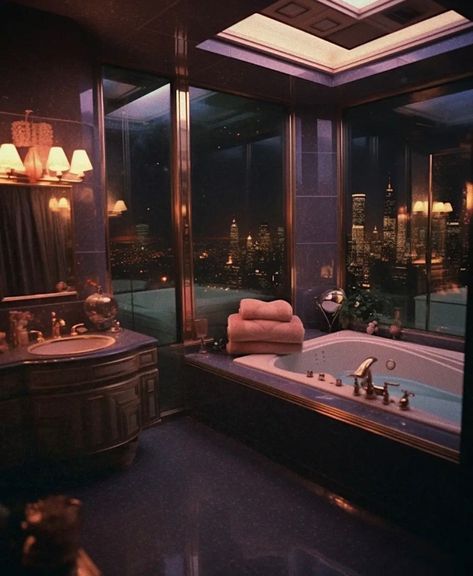 80s House Aesthetic, 1980s Apartment, 1970s Luxury, 1980s Nyc, 80s Penthouse, Nyc 80s, Penthouse Decor, 90s Interior Design, Penthouse Aesthetic