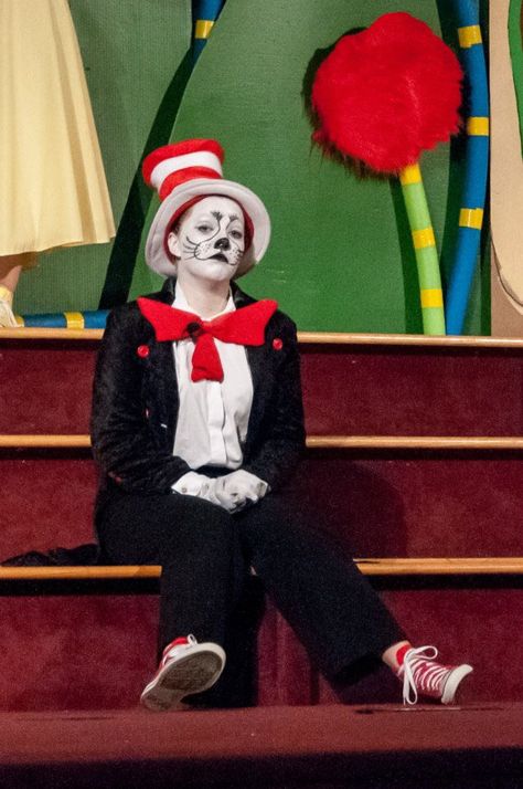 The Cat in the Hat. Seussical Cat In The Hat Seussical, Seussical Costumes, Dream Roles, Theatre Makeup, Drama Class, The Cat In The Hat, Cats Musical, Animal Costumes, Cat In The Hat