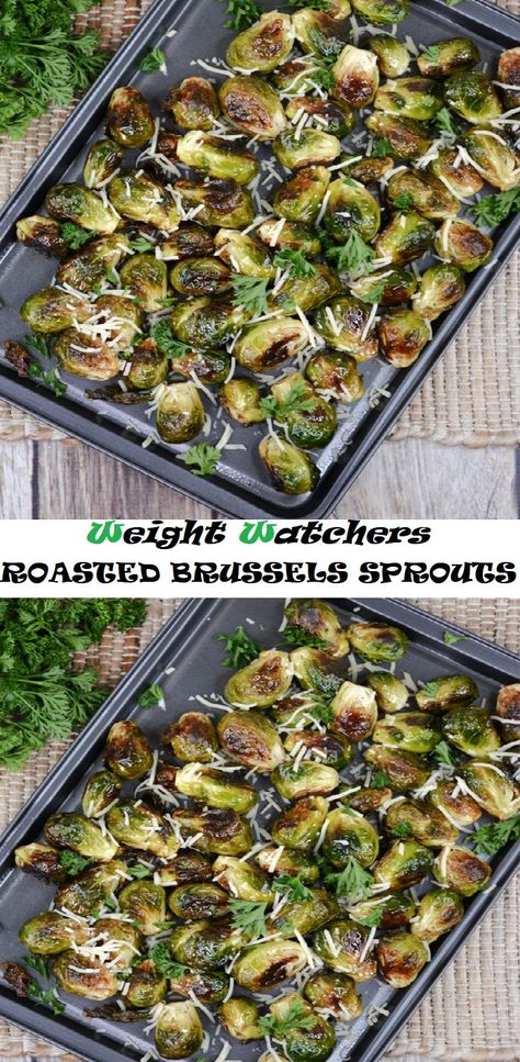 ROASTED BRUSSELS SPROUTS Ww Brussel Sprout Recipes, Freestyle In Kitchen, Weight Watchers Brussel Sprout Recipes, Brussel Sprout Recipes, Freezing Brussel Sprouts, Shaved Brussel Sprouts, Seasoned Veggies, Roasted Brussel, Roasted Brussels Sprouts