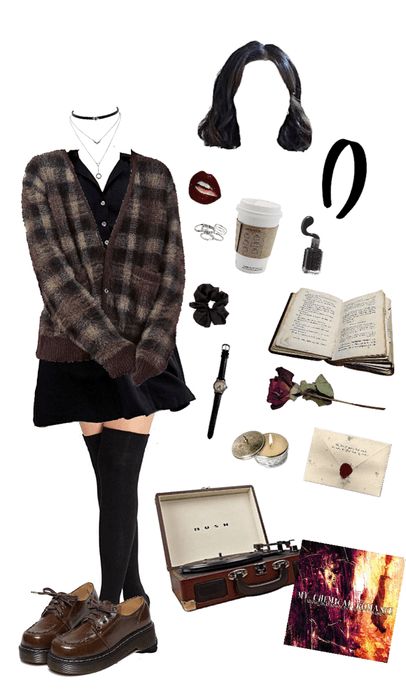 dark academia #2 Outfit | ShopLook Witchy Academia Outfit, Ideas For Rings, Aesthetic Hogwarts, Dark Academia Outfits, Dark Academia Style, Tumblr Grunge, Mood Clothes, Academia Outfits, Academia Style