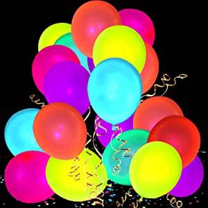 Birthday Glow Party, Glow Balloons, Neon Balloons, Glow Party Favors, Glow Party Decorations, Neon Party Decorations, Neon Party Supplies, Light Up Balloons, Balloon Glow