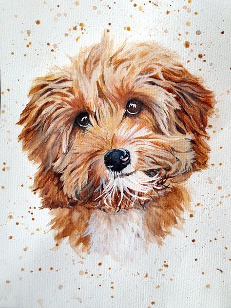 Portraits Painting, Dog Portraits Painting, Engraving Printing, Watercolor Pet Portraits, Mandala Art Lesson, Music Ideas, Farm Art, Cute Paintings, Step By Step Painting