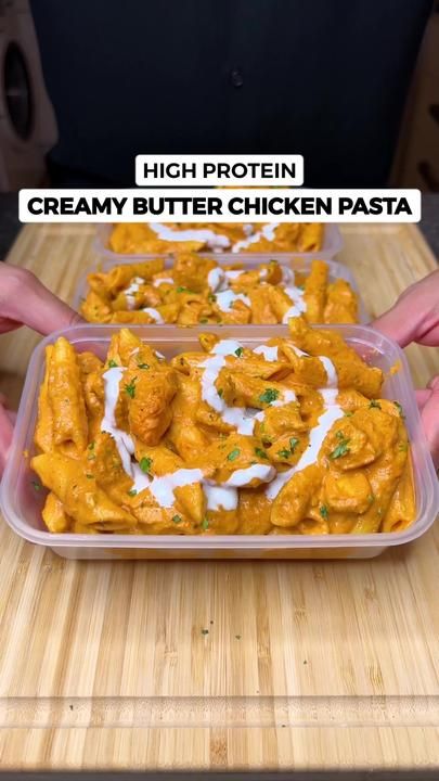 Butter Chicken Pasta, Creamy Butter Chicken, Raw Chicken Breast, Popular Dishes, High Protein Meal Prep, Healthy High Protein Meals, High Protein Low Calorie, Low Fat Yogurt, Easy Healthy Meal Prep