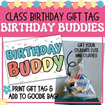 Birthday Buddies | Student Birthday Gift Tags | Stuffed Animals Buddy #thriftyfrugalmom #teachergift #teacherappreciation #cheapgifts #teacher #create #students #gifts. Go for more info 👉https://whispers-in-the-wind.com/top-10-graduation-gift-ideas/?teacher398 Birthday Gifts For Classmate, Class Birthday Gifts Bags, Birthday Student Gifts, Preschool Birthday Gifts From Teacher, Student Birthday Gifts From Teacher, Birthday Gifts For Students, Classroom Birthday Gifts, Birthday Buddies, Preschool Birthday