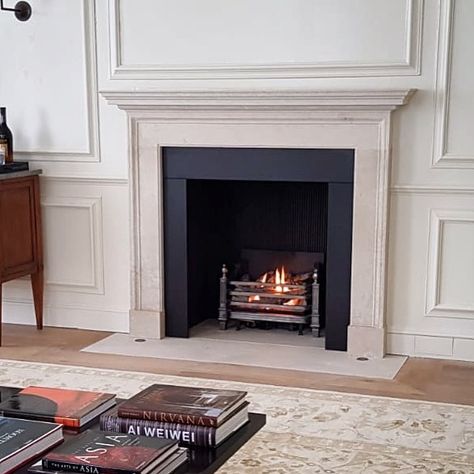 Victoria Stone Fireplaces on Instagram: “Another bespoke limestone fireplace fireplace from our Cotswolds project #fireplace #design #interiordesign #interiors #decor…” Limestone Fireplace, Victorian Fireplace, Bespoke, Fireplace, Lounge, Interior Design, Stone, Home Decor, Design