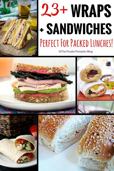 Do you find yourself having the same food for lunch, day in, day out? Stuck for ideas of what to prepare for packed lunches for work? You've hit the right page on the internet as I've got 23+ Wrap & Sandwich Recipes that are perfect for packed lunches! Protein Sandwiches Lunch Ideas, Packed Lunches For Work, Packed Lunch Sandwiches, Sandwiches For Work, Lunches For Work, Food For Lunch, Sandwiches And Wraps, Sandwich Wraps Recipes, Hummus Wrap