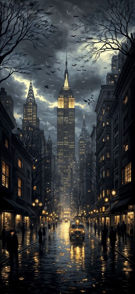 Newyorker Wallpaper, Dark City Background Aesthetic, Dark City Background, Pretty Wallpapers Backgrounds Beauty, Dark City Wallpaper Night, Nighttime City Aesthetic Anime, Dark City Scape, Night Landscape Photography, X Wallpaper