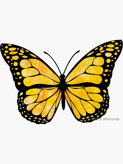 Butterfly Template, Butterfly Printable, Nature Stickers, Butterfly Clip Art, Orange Butterfly, Butterflies Svg, Butterfly Drawing, Butterfly Painting, Yellow Butterfly