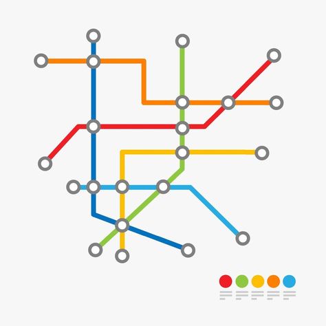 Underground Metro Map or Subway Transportation Scheme. Vector Subway Map Design, Powerpoint Animation, Metro Map, Battle Map, Subway Map, Neon Rainbow, The Underground, Free Sign, Map Design