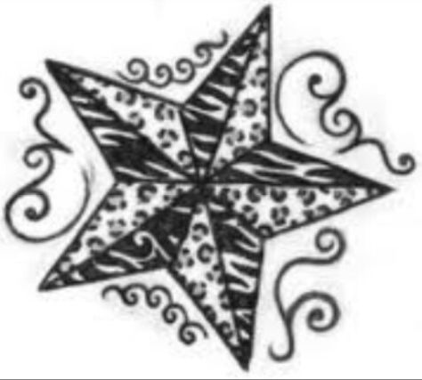 My next tattoo!! Love the zebra print!(; Animal Print Star Tattoo, Stretch Mark Tattoos, Cheetah Print Drawing, Zebra Print Tattoos, Tiger Stripe Tattoo, Animal Print Tattoo, Zebra Tattoos, Stripe Tattoo, Squiggly Lines