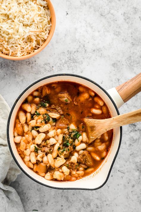 White Bean Stew, East Recipes, Okra Stew, Middle East Recipes, Arabic Recipes, Lebanese Food, Using A Pressure Cooker, Mediterranean Food, Bean Stew