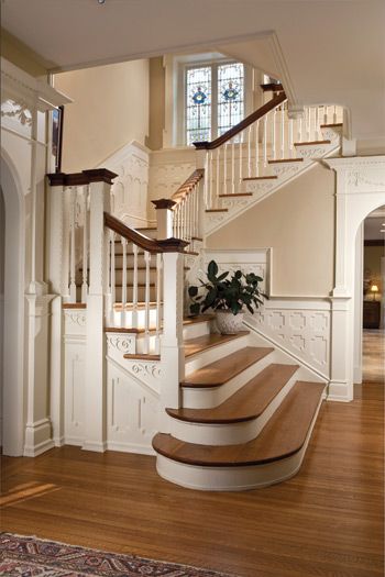 Central Staircase, France House, House Staircase, Staircase Ideas, Staircase Remodel, Home Stairs Design, Georgian Homes, Interior Stairs, House Stairs