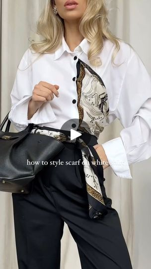 264K views · 6.8K reactions | how to style scarf on white shirt, save for later 🤍

Outfit details
Shirt, scarf vintage
pants @hod_paris 
bag @demellierlondon 

.
.
.
.
.
#fashiontips #fashionstyle #fashionhacks #fashiontipsforwomen #fashiontipsandtricks #howtotie #howtotieascarf  #howtowear #howtowearit #howtostyle #spring #springoutfit #springfashion #springoutfits #classywomen #classywomenn #tipsforgirls #fashionhack #scarf #silkscarf #scarfstyle #scarffashion #scarfseason #vintagescarf #whiteshirt #howtostyleshirt #whiteshirtstyle #whiteshirtoutfit | ellizabethh | James Brown · It's A Man's, Man's, Man's World (Single Version / Mono) Swimsuit Coverup Ideas, Clothing Tricks, Lace Dress Classy, Shirt Scarf, White Shirt Outfits, Silk Chiffon Scarves, Style Scarf, Diy Scarf, Scarf Vintage