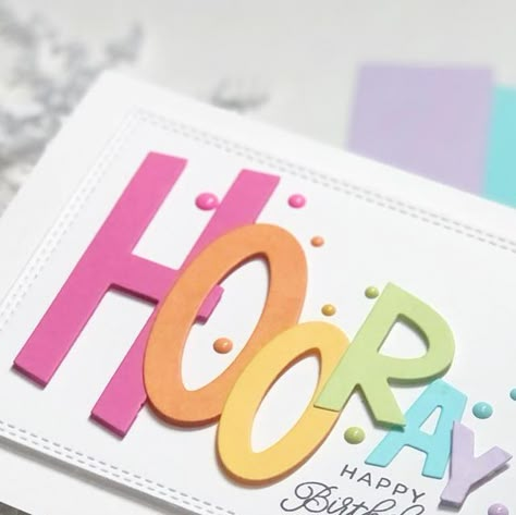 Karen Downs on Instagram Teenage Cards, Cricut Christmas Cards, Rainbow Cards, Simple Cards Handmade, Rainbow Card, Something Something, Cricut Cards, Gift Tag Cards, Cricut Free