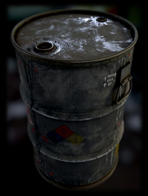 ArtStation - Dumb toxic barrel, Ducky Duckling Toxic Barrel, Call Of Duty Zombies, Oil Barrel, Metal Barrel, Props Art, Game Props, Portfolio Inspiration, Survival Games, Game Concept Art