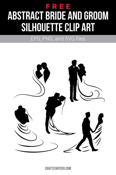 Bride And Groom Silhouette, Silhouette Clip Art, Free Cut Files, Cricut Free, Free Clip Art, Png Transparent, Bride And Groom, Bible Study, Vector Images