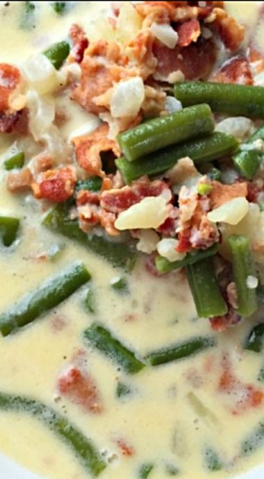 Bean Bacon Soup, Potato Crockpot, Potato Green Bean, Green Beans Potatoes, Potatoes And Bacon, Crockpot Green Beans, Soup Potato, Green Beans Soup, Beans Potatoes