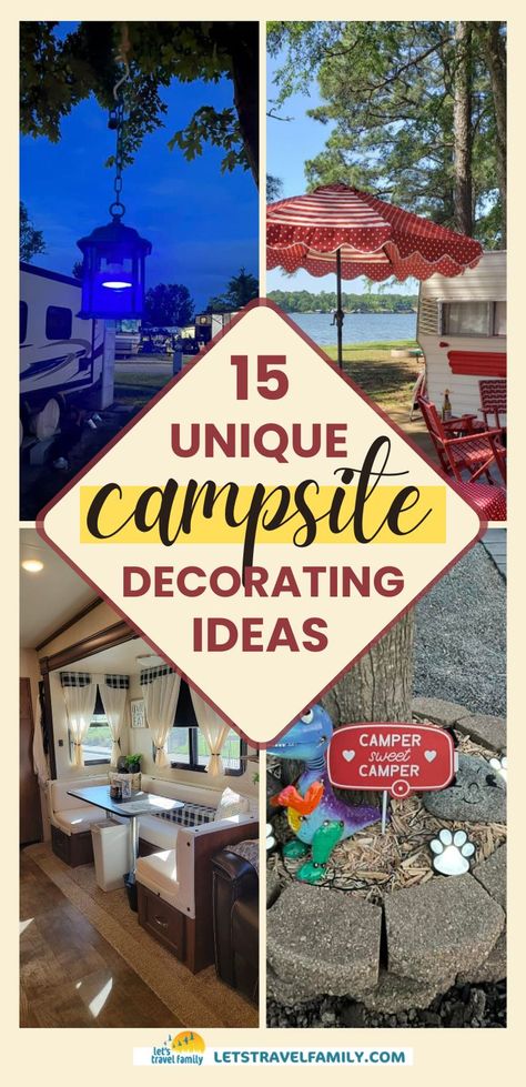 Decorating Campsite Ideas, Campsite Decorating Ideas Diy, Camper Christmas Decorations, Campsite Decorating Ideas, Camping Decorating Ideas, Rv Halloween, Rv Decor Ideas, Halloween Camping Decorations, Halloween Decor Inspiration