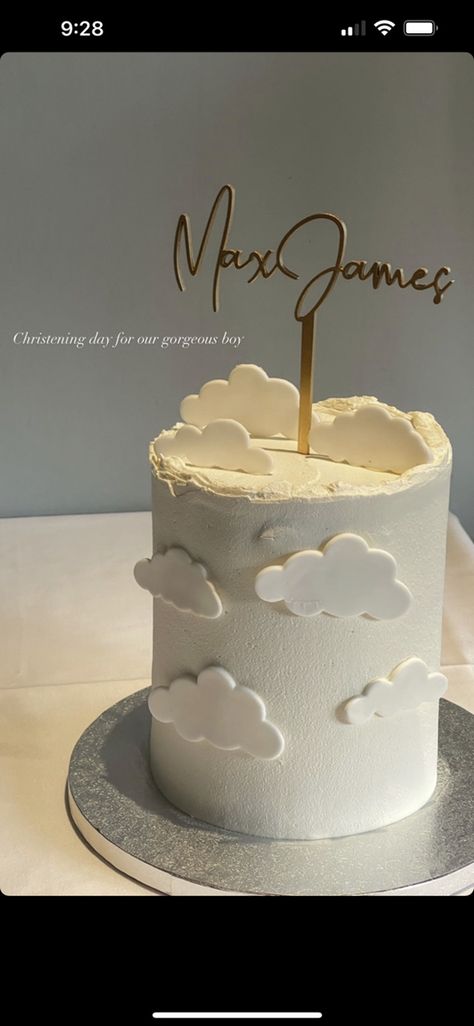 In The Clouds Gender Reveal, Heaven Themed Cake, Cloud Nine Bridal Shower Cake, On Cloud 9 Cake Ideas, Heaven Sent Cake Ideas, Cloud 9 Baby Shower Cookies, On Cloud 9 Baby Shower Theme Cake, On Cloud 9 Dessert Table, Cloud Cakes Ideas