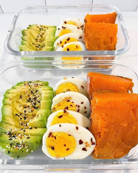 Healthy Food 🍏 (@foodfuly) posted on Instagram • Mar 29, 2021 at 10:42pm UTC Meal Prepped Lunches, Sweet Potato Egg, Prepping Ideas, Egg Avocado, Healthy High Protein Meals, Easy Healthy Meal Prep, Healthy Food Dishes, Prepped Lunches, Healthy Lifestyle Food