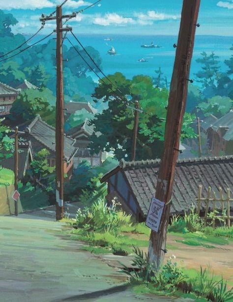 13 Beautiful Landscape Scenes from Studio Ghibli - Home - Made from the finest of internets Studio Ghibli Background, Illustration Anime, Building Drawing, Ghibli Artwork, Studio Ghibli Movies, Japon Illustration, Studio Ghibli Art, Ghibli Movies, Ghibli Art