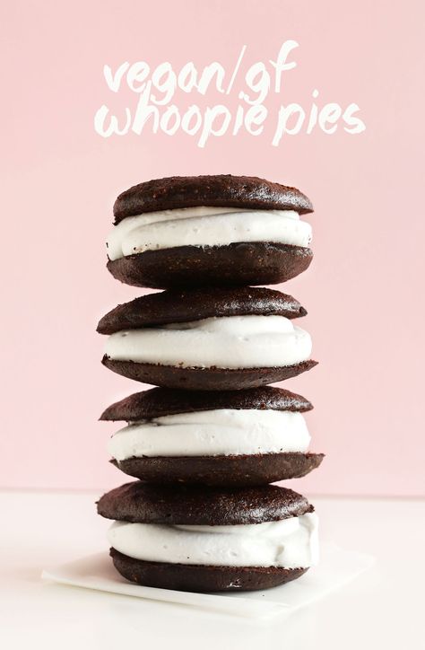 Whoopie Pie Recipe, Coconut Syrup, Whoopie Pie, Minimalist Baker, Raw Foods, Desserts Vegan, Coconut Whipped Cream, Whoopie Pies, Baked Goodies