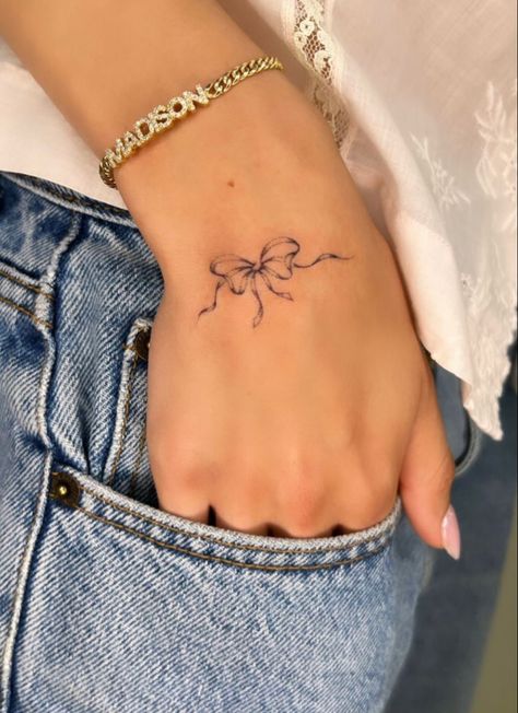 Small Bow Tattoo, Pixie Tattoo, Beer Tattoos, Bow Tattoo, Petite Tattoos, Hand Poked Tattoo, Discreet Tattoos, Dainty Tattoos, Subtle Tattoos