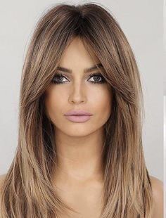 Side Fringe Long Hair, Women Haircuts Long, Casual Summer Outfits For Women, Blonde Hair Inspiration, Long Hair Cuts, Womens Haircuts, Hair Goals, Hair And Nails, Brown Hair