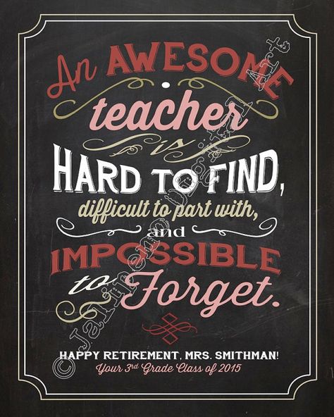 An awesome teacher is hard to find, difficult to leave Quote Saying Personalized Printable Teacher Gift Teacher Retirement Parties, Leaving Quotes, Forgotten Quotes, Quotes About Moving, Retirement Quotes, Goodbye Gifts, Farewell Gifts, Teacher Printable, Dance Teacher