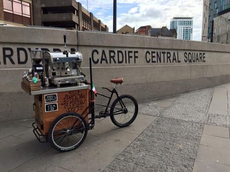 Mobile Coffee Cart, Bicycle Sidecar, Gerobak Dorong, Mobile Coffee Shop, Coffee Trailer, Bicycle Camping, Coffee Bike, Coffee Box, Tea Cart