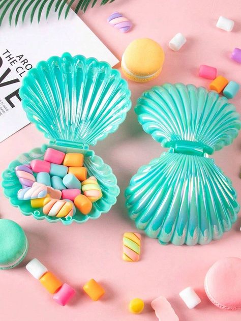 10pcs Mini Shell Candy Boxes Mermaid-Themed Plastic Mini Sea Shells Gift Box Pearlescent Color Under The Sea Birthday Party Shower Jewelry Storage Boxes Multicolor    PP     Event & Party Supplies, size features are:Bust: ,Length: ,Sleeve Length: Mermaid Party Bags Ideas, Under The Sea Birthday Party Favors, Clear Eyebrow Gel, Under The Sea Birthday Party, Under The Sea Birthday, Sea Birthday Party, Gift Wrap Box, Sea Birthday, Under The Sea Party