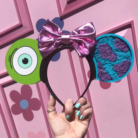 Earsula Designs 3D printed Disney mouse ears Monsters inc mike and sully ears on Instagram: “Thanks for all the love on these “Friendly Monsters” Ears. And yes! For those of you who have asked, the Sully hair is completely 3D…” Sully Ears, Monsters Inc Mike, Mike From Monsters Inc, Mike And Sully, Disney Mouse Ears, Disney Mouse, Minnie Ears, Monsters Inc, Mouse Ears