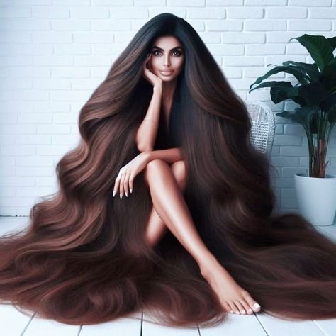 Striking Hair, Hair Competition, Female Photoshoot, Long Hair Drawing, Hair Movie, Art Of Women, Extremely Long Hair, Indian Women Painting, Barbie Model