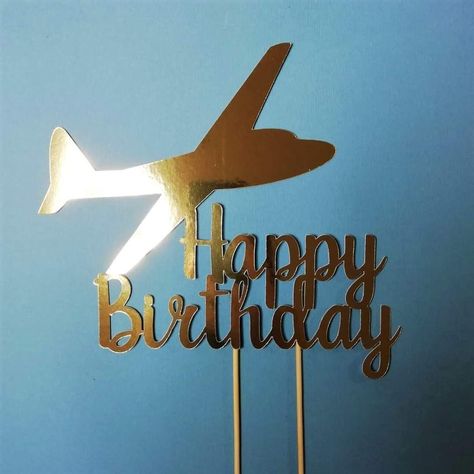 Happy Birthday Airplane, Aeroplane Cake, Plane Cake Topper, Planes Birthday Cake, Airplane Birthday Decorations, Airplane Birthday Theme, Vintage Airplane Birthday Party, Airplane Birthday Cakes, Vintage Airplane Birthday