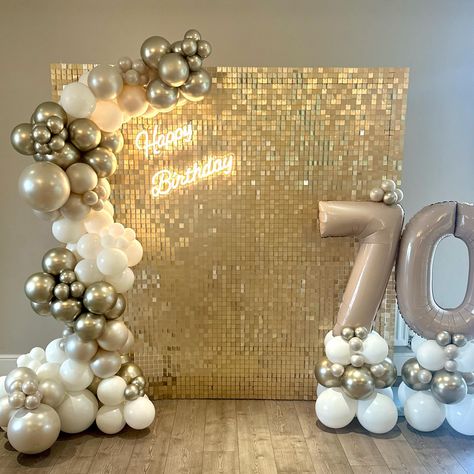 🤍Looking for a bit of luxury? We may be the answer... 🤍Save for inspo #balloondecor #balloongarland #balloontipsandtricks #shimmerwall #shimmerwalls #shimmerwallbackdrop #glitterwall #balloonartist #organicballoons #organicballoongarland #ikeahack #ikeahacks #balloondecoration #goldballoons #pipeanddrape #luxuryballoons #ballondecoration #balloonmuseum #shimmerwallballoons #theeventcollectivex Foil Balloon Wall, Shimmer Wall With Balloons, Shimmer Wall Balloon Garland, Glitz And Glam Balloon Garland, Silver Shimmer Wall With Balloons, Gold Sequin Wall With Balloons, Shimmer Wall Backdrop, Shimmer Wall, Glitter Wall