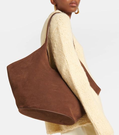 Phantom Large suede tote bag in brown - Aesther Ekme | Mytheresa Suede Tote Bag, Suede Tote, Suede Mules, Bag Trends, Hat Shop, Free Bag, Designing Women, Clothing And Shoes, Fashion Bags