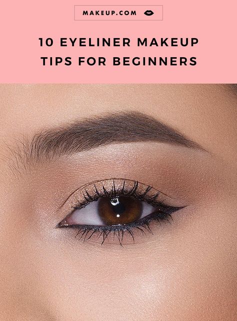 Beginners Eyeliner, Eyeliner Tips, Eyeliner For Beginners, Eyeliner Makeup, Makeup Tips For Beginners, Beauty Kit, Eyeliner Tutorial, Eye Makeup Tips, No Eyeliner Makeup