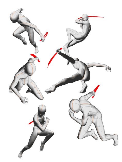 Collection of knife poses - CLIP STUDIO ASSETS Knife Poses, Holding Pose, Knife Reference, Holding A Knife, Knife Drawing, Action Pose Reference, Dc Comics Heroes, When They Cry, Martial Arts Workout