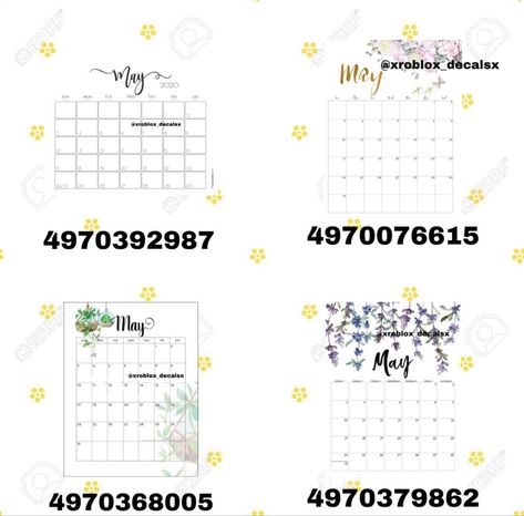 Vine Decal, Calendar Decal, Modern Decals, Preppy Decal, Roblox Decals, Blocksburg Room Ideas￼, Pic Code, Roblox Image Ids, House Decals