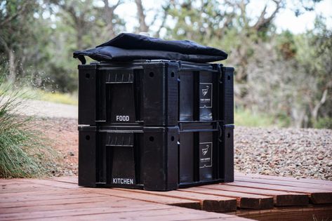 Camping Box Kitchen, Camp Chuck Box Ideas, Diy Chuck Box Camping, Camping Kitchen Box Diy, Diy Camping Kitchen, Camp Kitchen Box Plans, Camping Kitchen Organization, Camp Kitchen Ideas, Diy Camp Kitchen