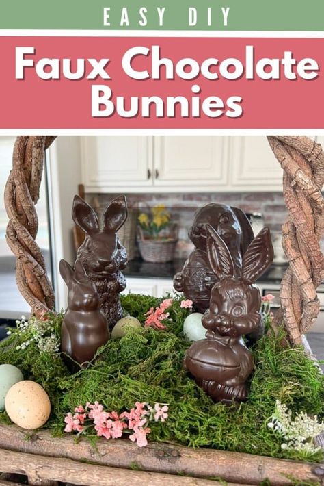 Easter Dining Table, Crafts For Spring, Spring Party Ideas, Vintage Easter Decor, Bunny Diy, Easter Figurine, Easter Craft Ideas, Chocolate Rabbit, Easter Centerpiece