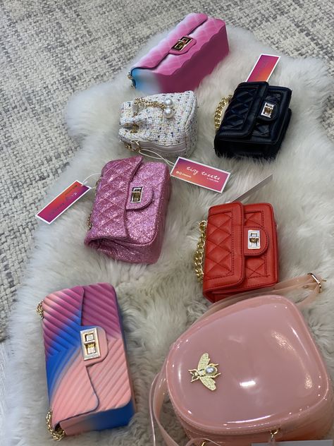 Rainbow Lv Bag, Barbie Purses Handbags, Chanel Rainbow Bag, Louis Vuitton Rainbow Bag, Kawaii Purse, Juicy Couture Purse Pink, Elegant Bags, Luxury Purses, Children's Boutique