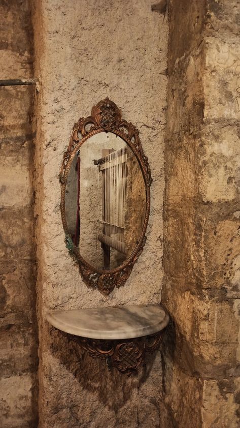 Vintage aesthetic otantik wallpaper Mirror Aesthetic, Vintage Mirror, Antique Mirror, Vintage Aesthetic, Candle Sconces, Wall Lights, Mirror, Collage, Wall